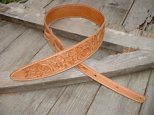 Durango Hand-Tooled Leather Guitar Strap